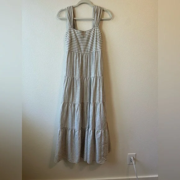 Madewell Black and White Ruffled Tiered Maxi Sundress - Picture 3 of 7